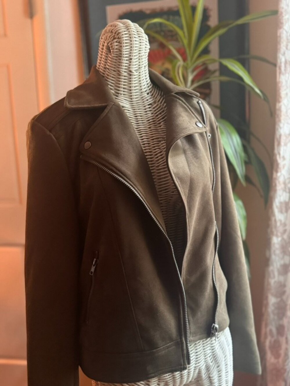 Philosophy Dark Olive Moto Jacket